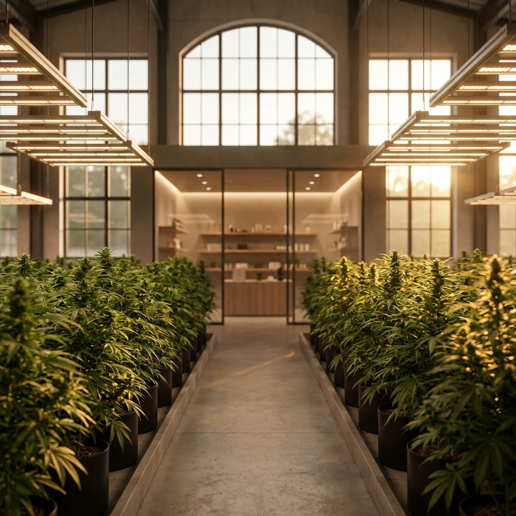 Plants de chanvre CBD cultivés en culture indoor contrôlée